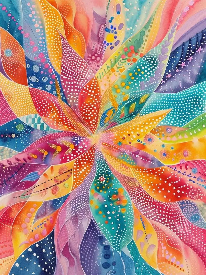 Artist Colorful Composition