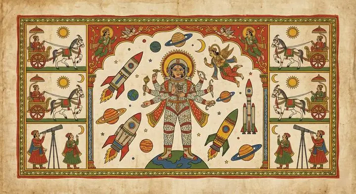 Astronaut Hindu God Vishnu Art