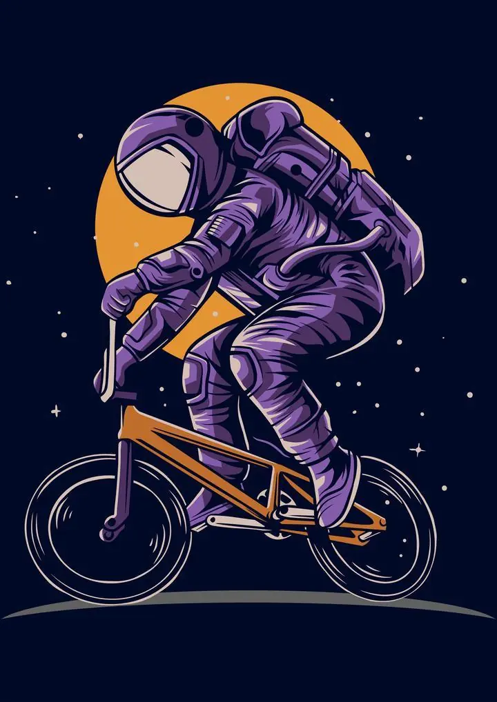 Astronaut Riding Bicycle