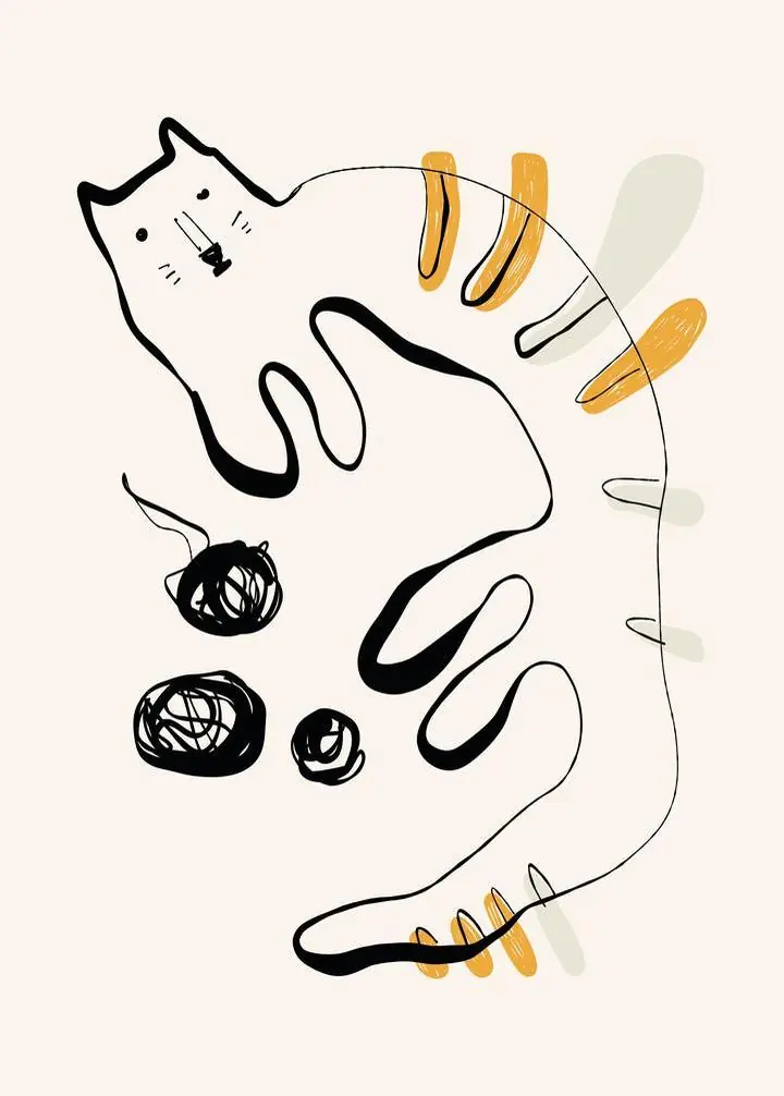 Ball Point PenPlayful Feline