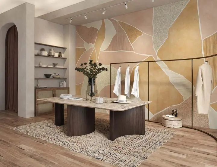 Beige Abstract Art Composition