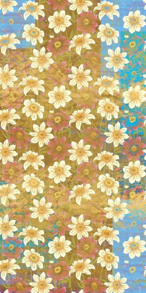 Beige And Pink Flowers