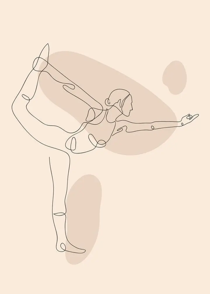 Beige Dancer Silhouette