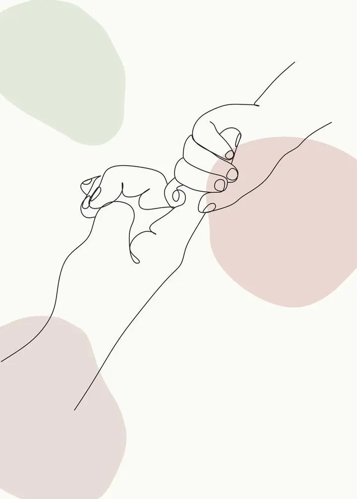 Beige Green Red Hands