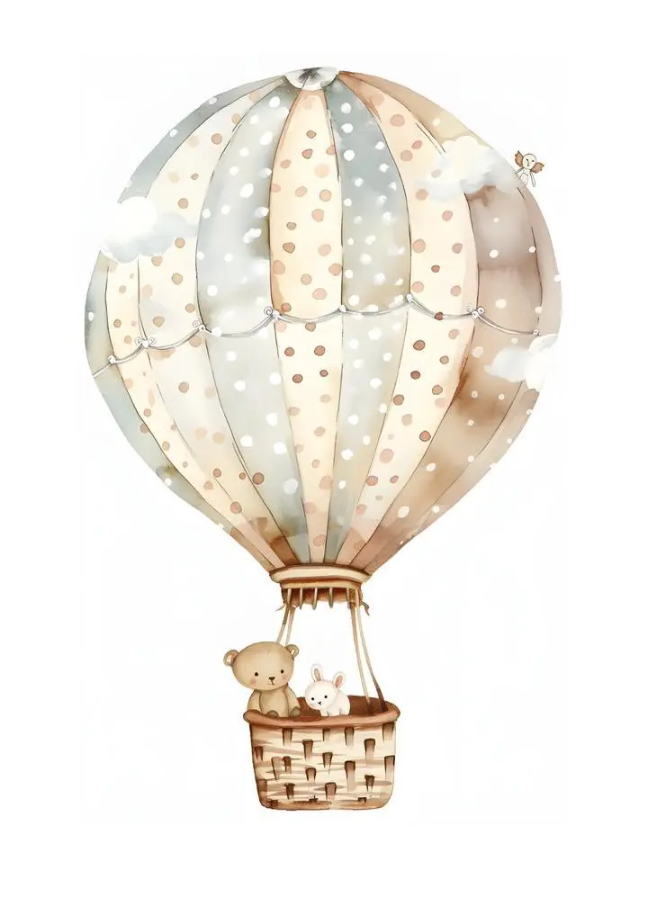 Beige Hot Air Balloon