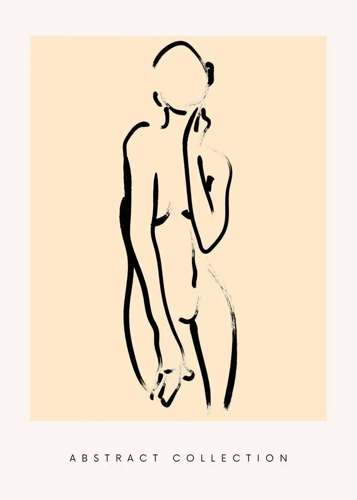 Beige Naked Female Figure
