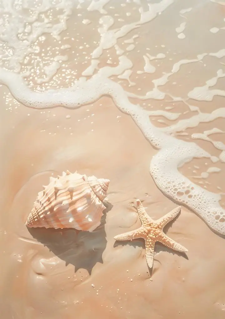 Beige Seashell Starfish