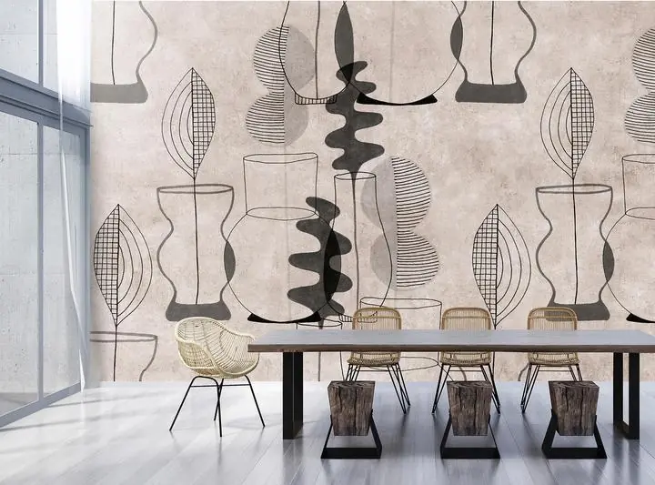 Beige Vases, Wallpaper, Unique
