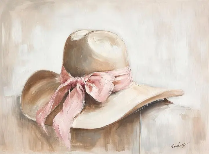 Beige Wide Brimmed Hat