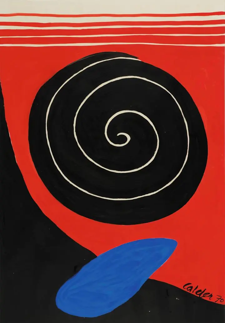 Big Boulder, Filled Spiral (1970), Paintings, Alexander Calder