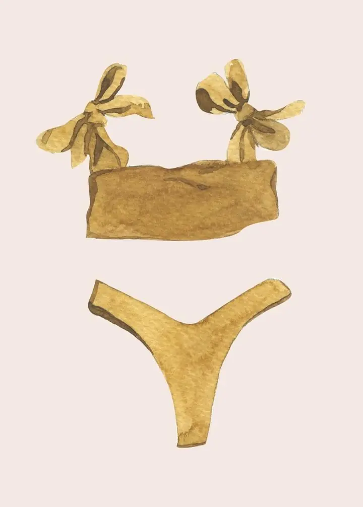 Bikini Ilustration Yellow
