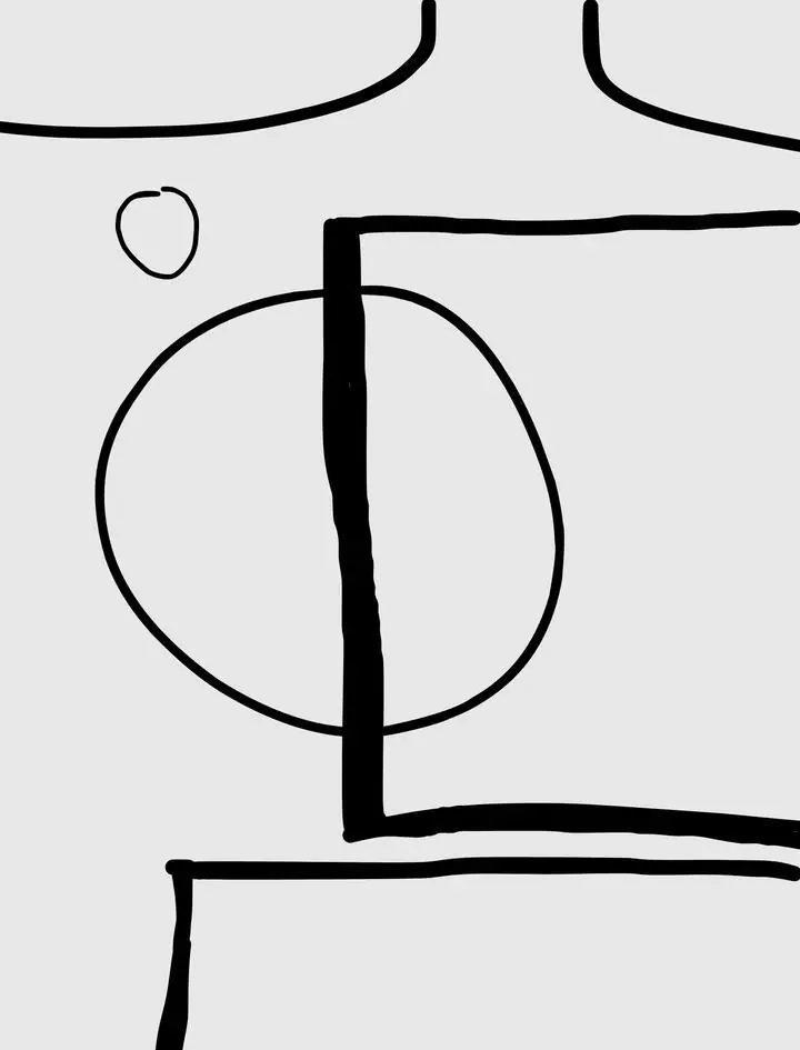 Black Abstract Art Composition 2