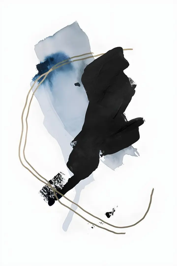 Black Abstract Art Piece 2, Wall Art, Modern, Modern Monochrome