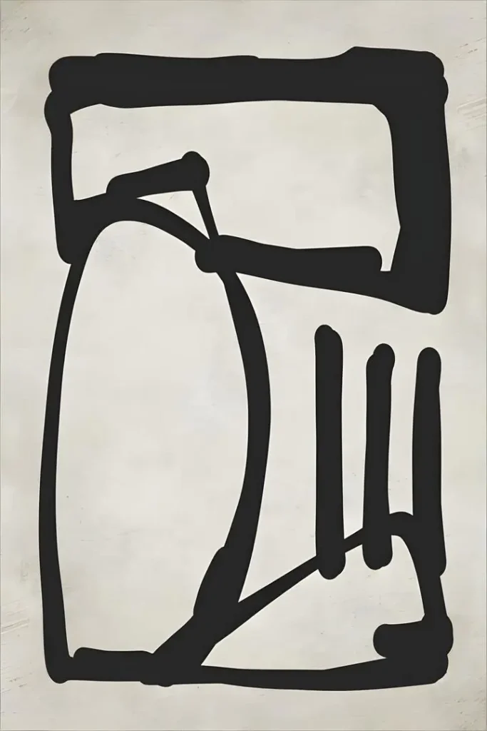 Black Abstract Art Piece 3