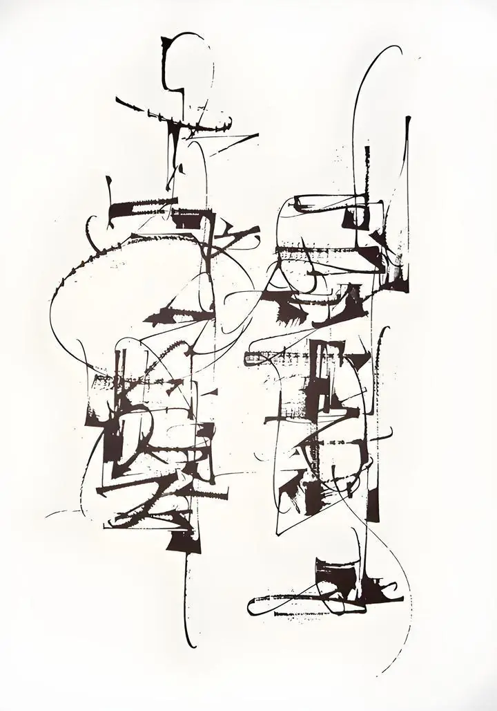 Black Abstract Artwork 10, Wall Art, Modern, Modern Monochrome