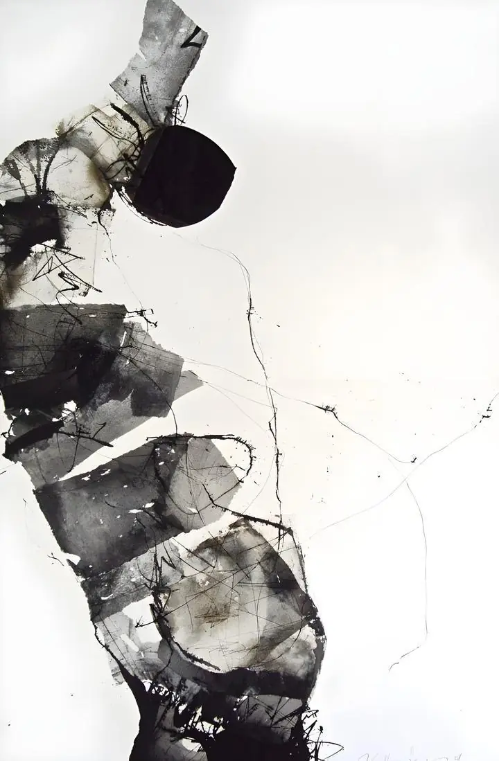 Black Abstract Artwork 11, Wall Art, Modern, Modern Monochrome