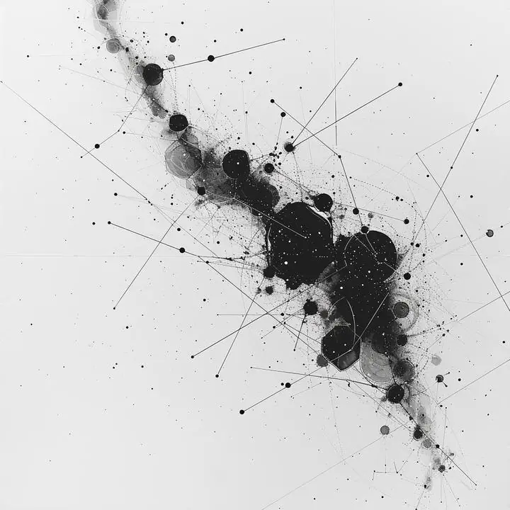 Black Abstract Artwork 4, Wall Art, Modern, Modern Monochrome