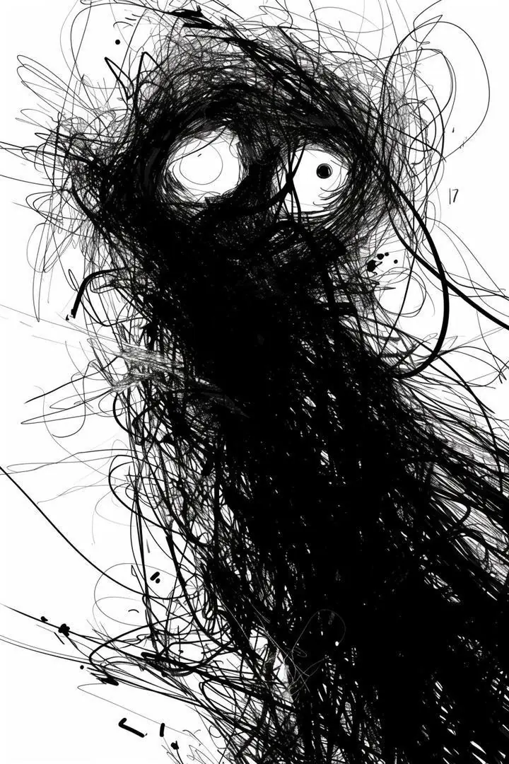 Black Abstract Artwork 8, Wall Art, Modern, Modern Monochrome