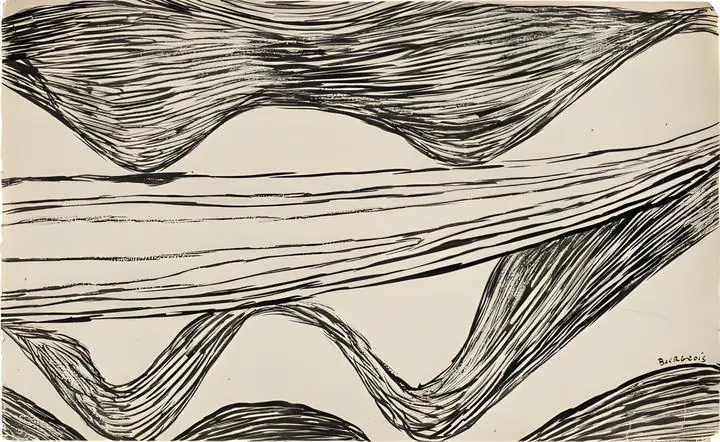 Black Abstract Drawing, Wall Art, Modern, Modern Monochrome