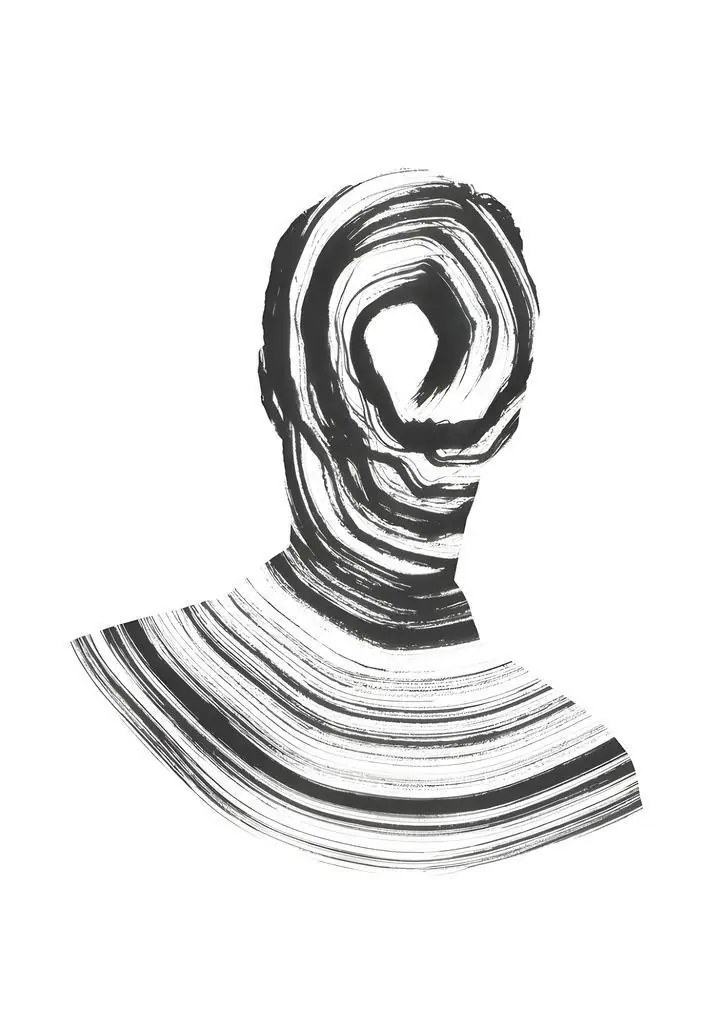 Black And White Bust, Wall Art, Modern, Modern Monochrome