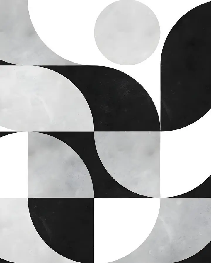 Black And White Circles 2, Wall Art, Modern, Modern Monochrome