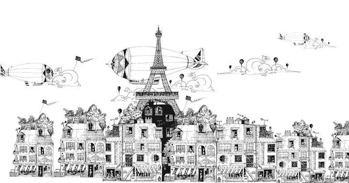 Black And White Cityscape Drawing, Wallpaper, World Landscape