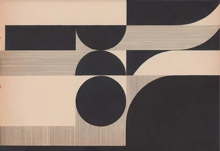 Black And White Composition 2, Wall Art, Modern, Modern Monochrome