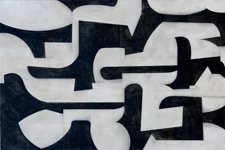 Black And White Composition, Wall Art, Modern, Modern Monochrome