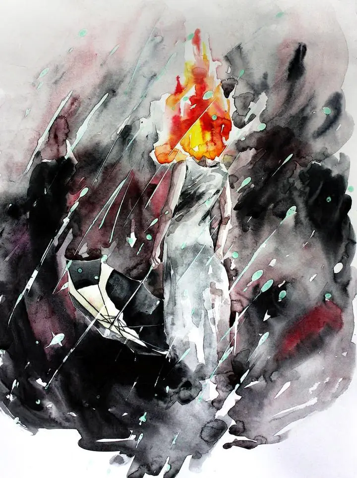 Black And White Flame