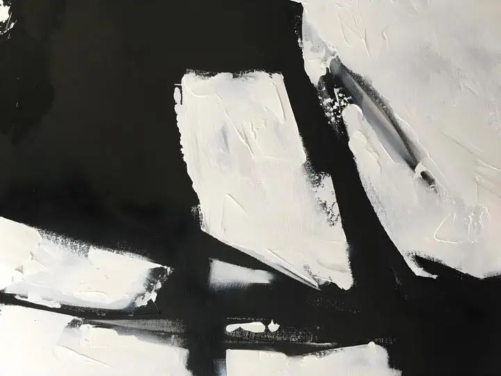 Black And White Painting 5, Wall Art, Modern, Modern Monochrome