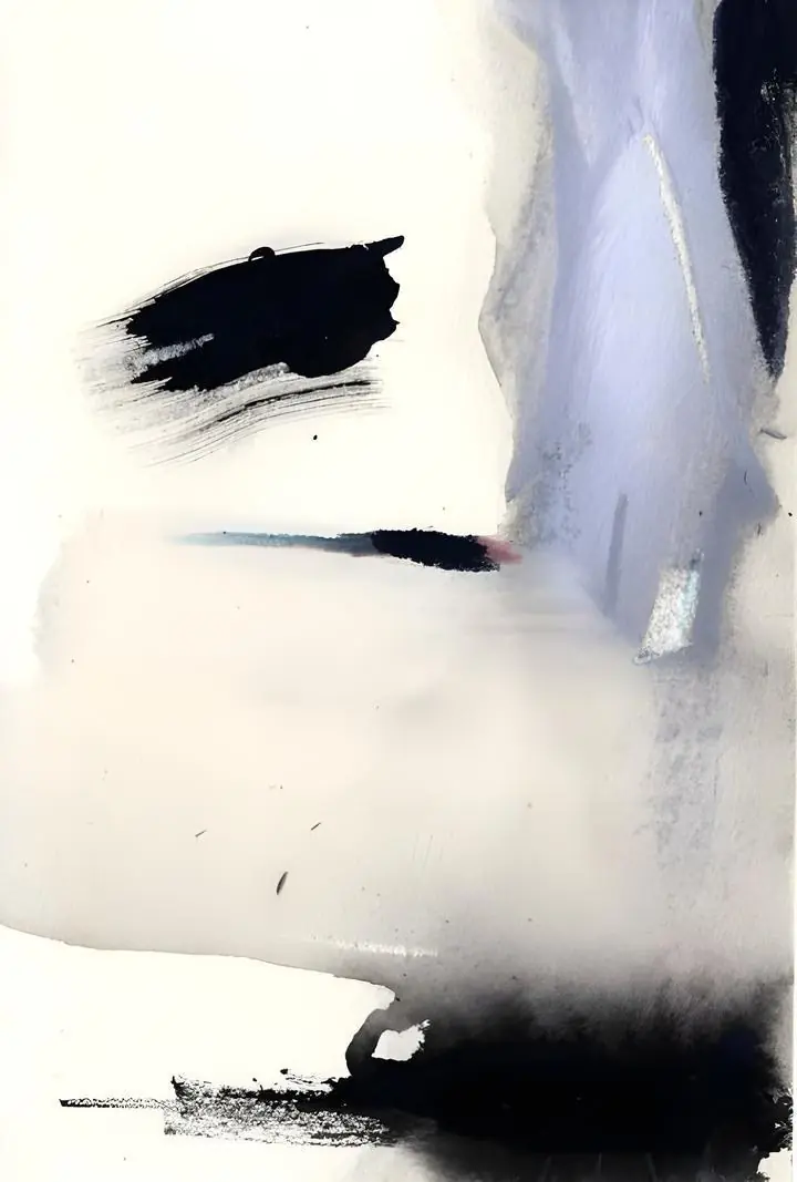 Black And White Painting 6, Wall Art, Modern, Modern Monochrome