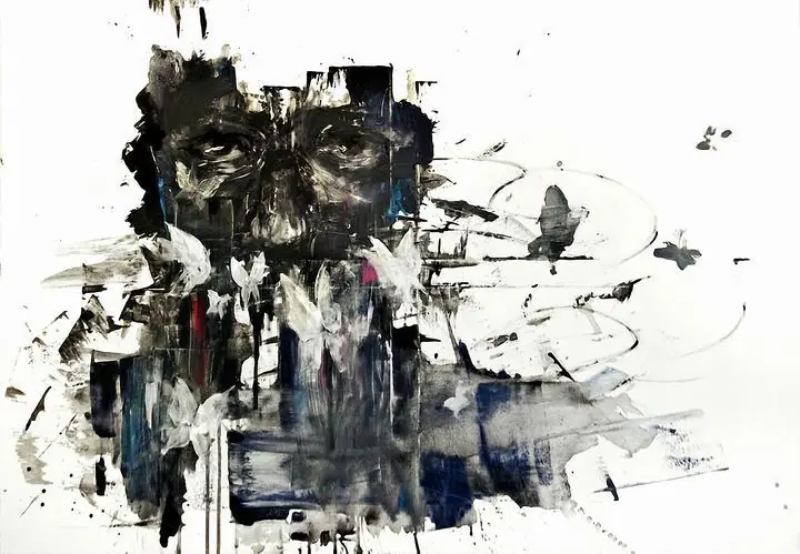 Black And White Portrait Painting