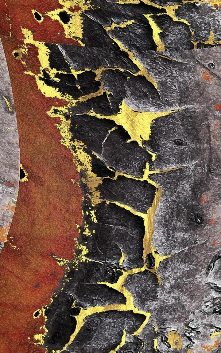 Black And Yellow Metal Rust, Wall Art, Decor Wall Art, Decor Wall Art G