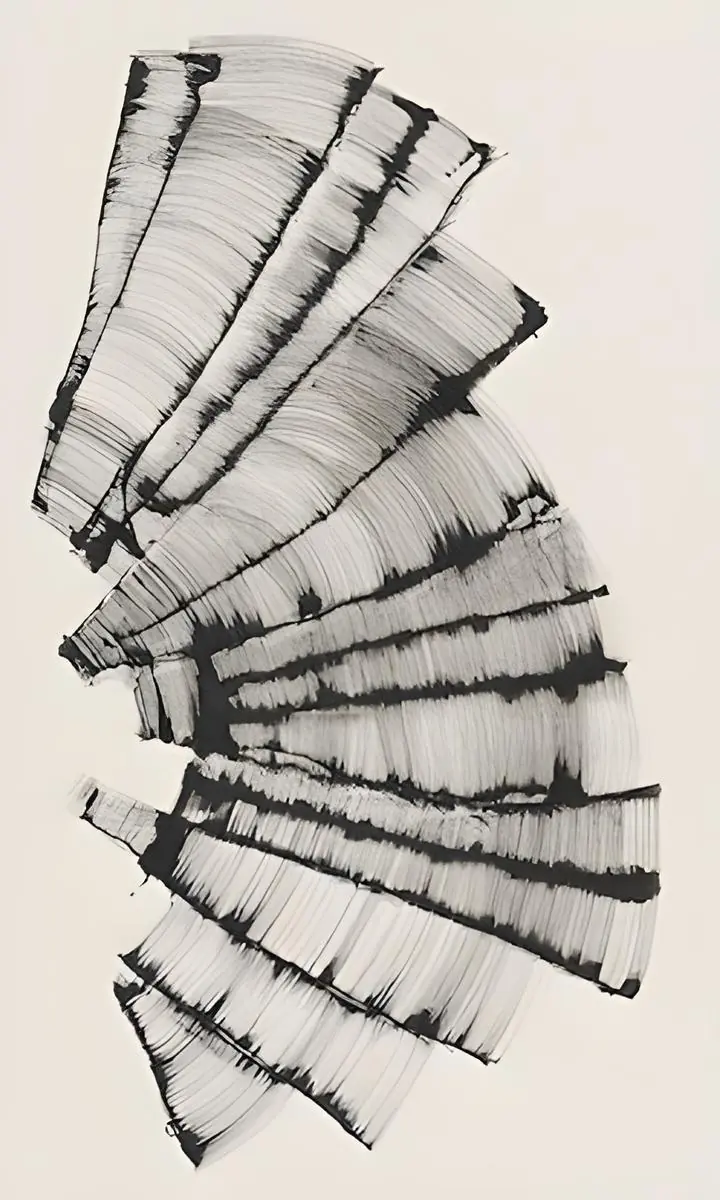 Black Brush Strokes 2, Wall Art, Modern, Modern Monochrome