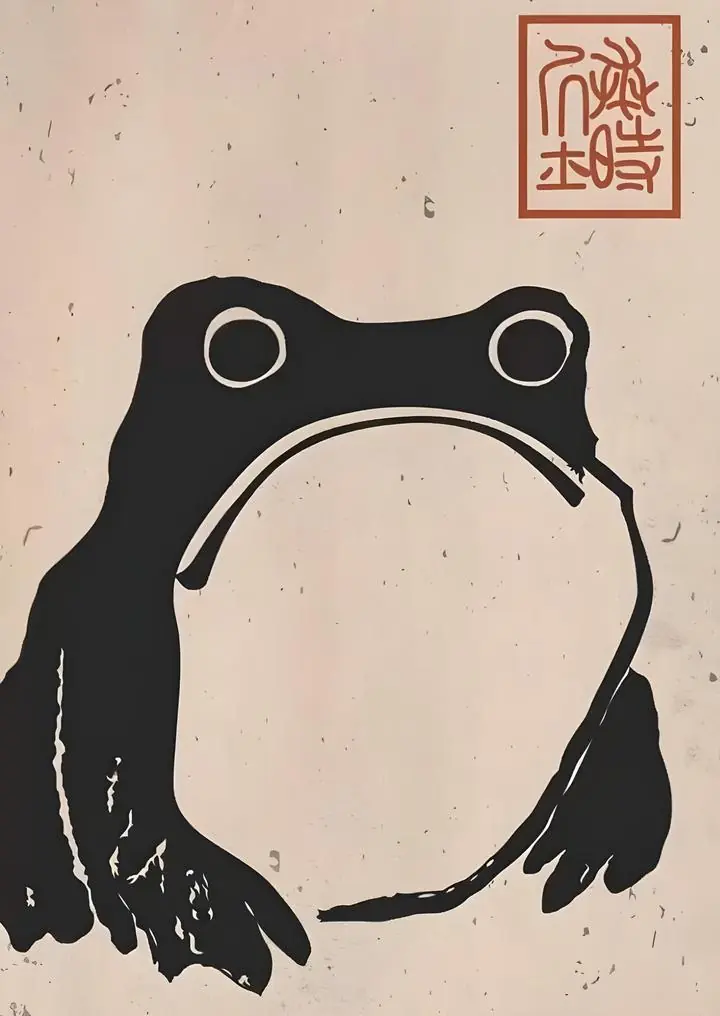 Black Frog Silhouette, Wall Art, Modern, Modern Monochrome