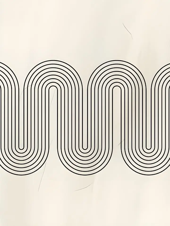 Black Line Art 3, Wall Art, Modern, Modern Monochrome
