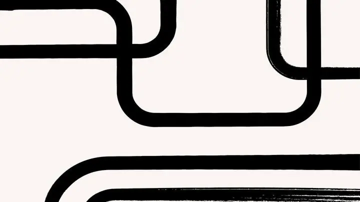 Black Lines 2, Wall Art, Boho, Boho Art C