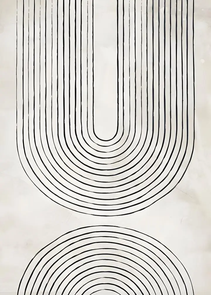 Black Lines Artwork 2, Wall Art, Modern, Modern Monochrome