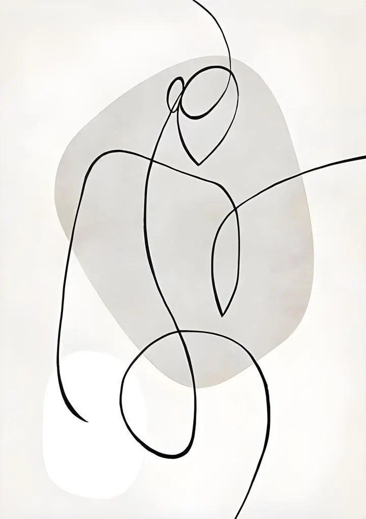 Black Lines On Gray, Wall Art, Modern, Modern Monochrome