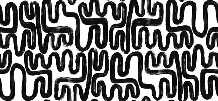 Black Lines Pattern 2, Wall Art, Modern, Modern Monochrome
