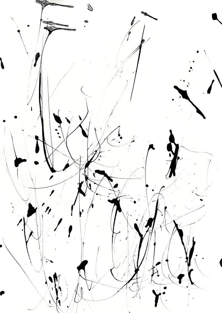 Black Paint Splatter, Wall Art, Modern, Modern Monochrome