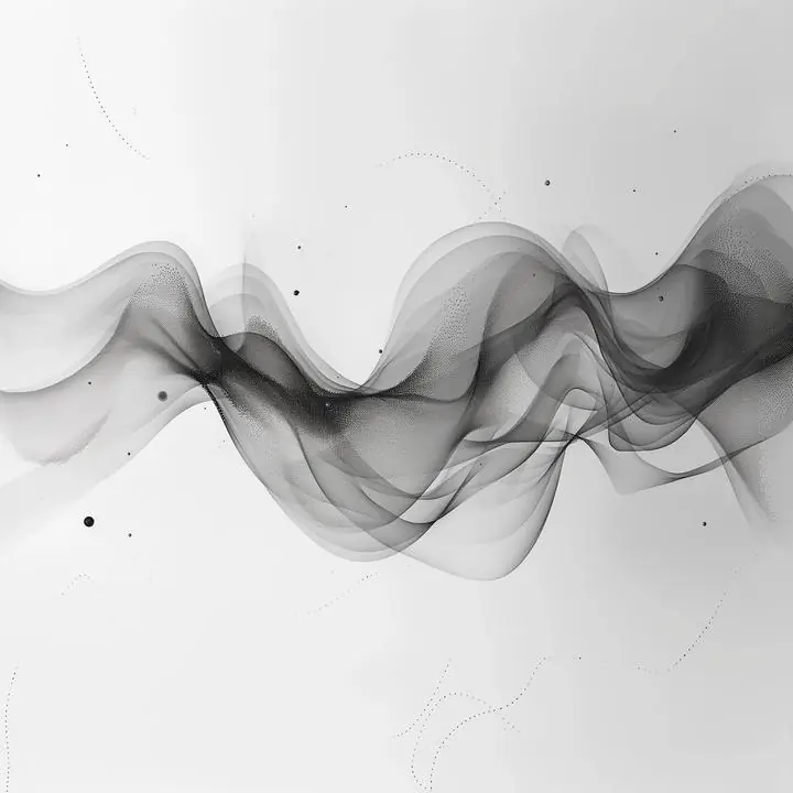 Black Smoke Wave Form, Wall Art, Modern, Modern Monochrome