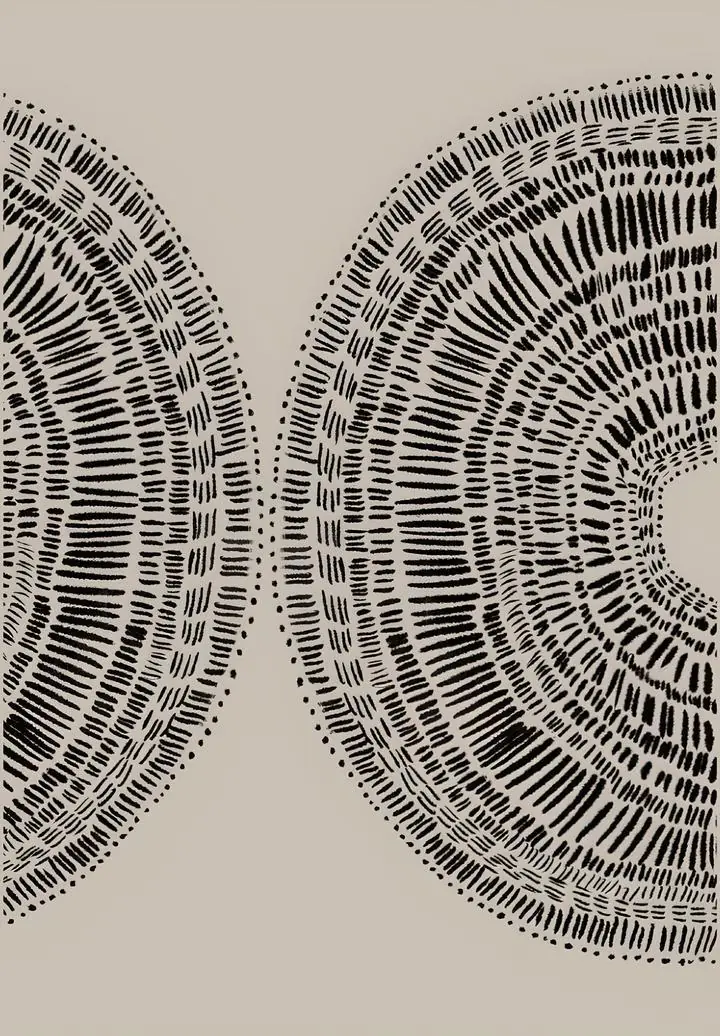 Black Tree Rings, Wall Art, Modern, Modern Monochrome