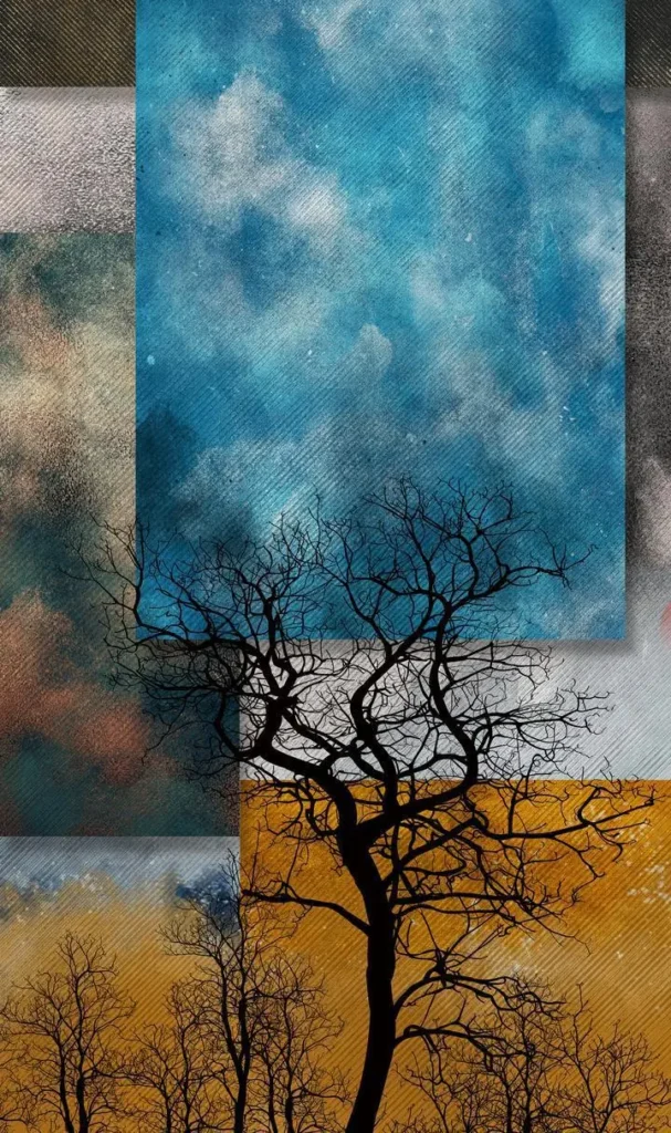 Black Tree Silhouette Collage