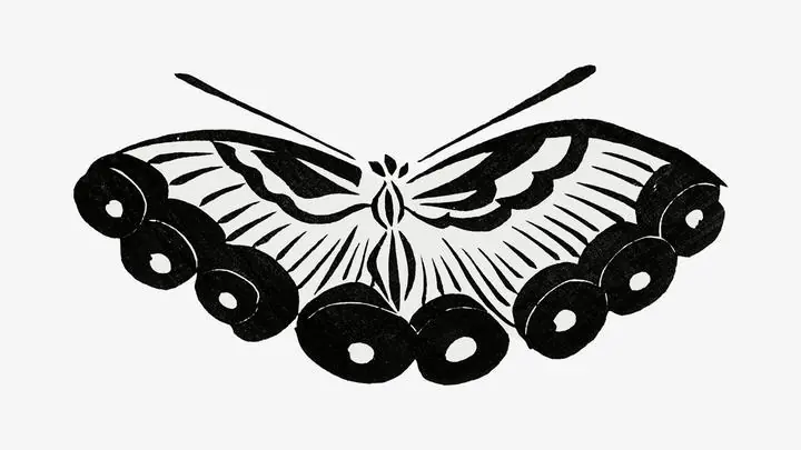 Black Butterfly, Aesthetic Art, Animal & Birds, Animal & Birds B