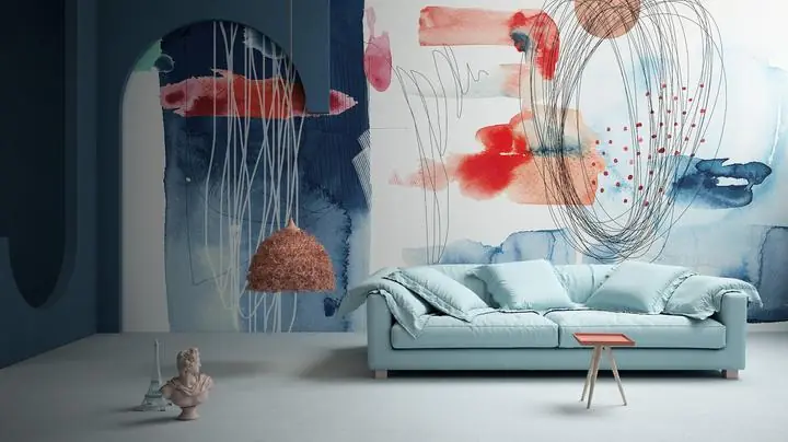 Blue Abstract Art Painting