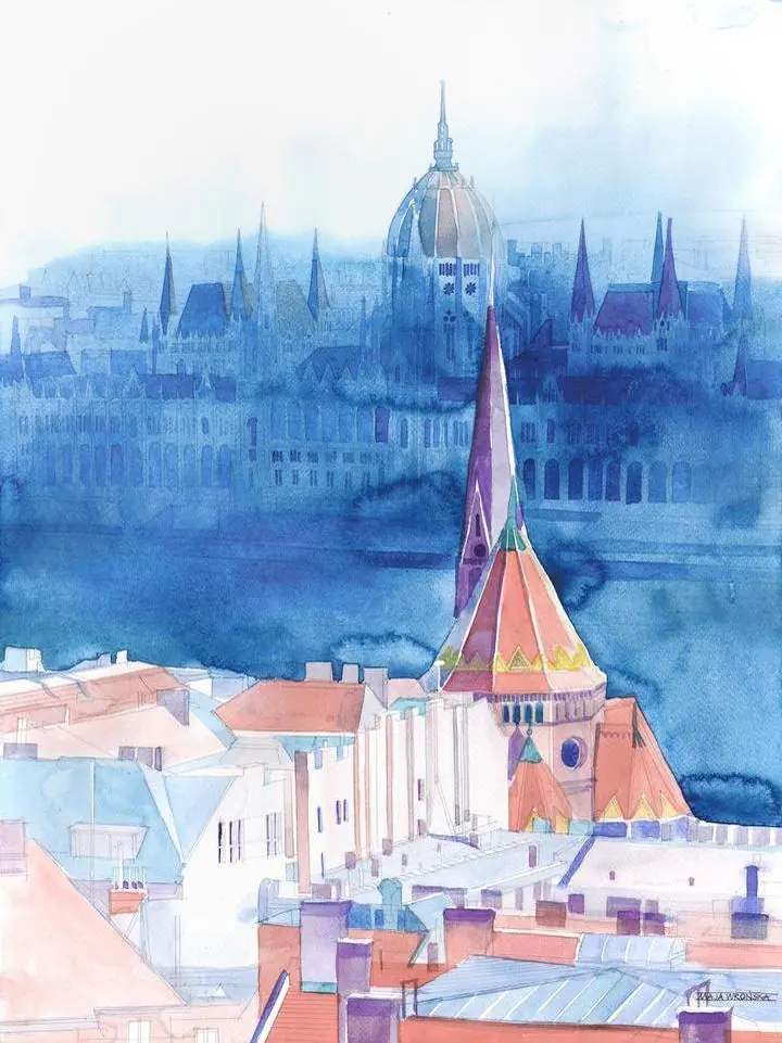 Blue Cityscape Buildings