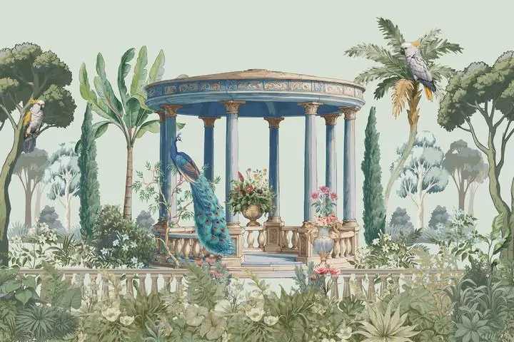 Blue Gazebo With Columns