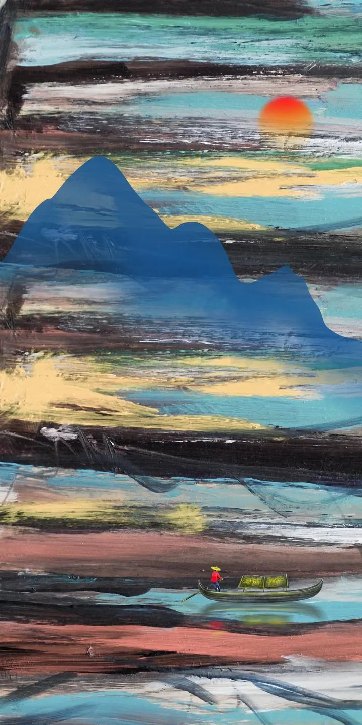 Blue Mountain Sunset, Wall Art, Decor Wall Art, Decor Wall Art G