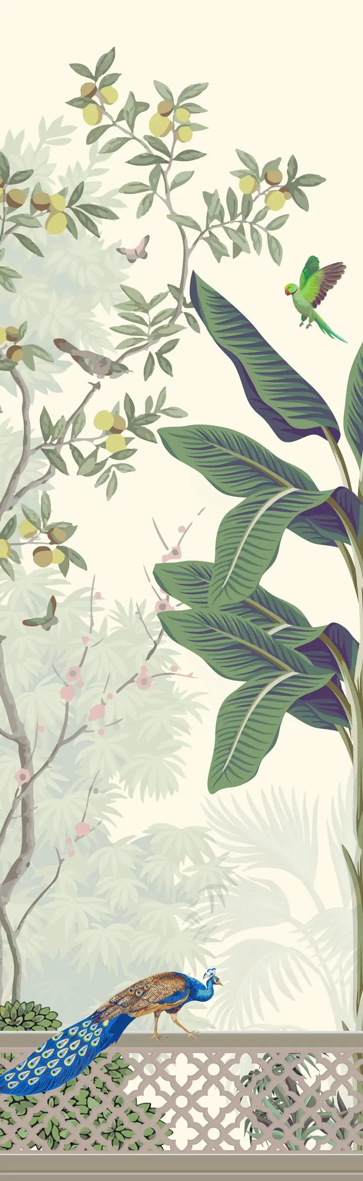 Blue Peacock Bird, Indian Art, Pichwai, Pichwai Portrait